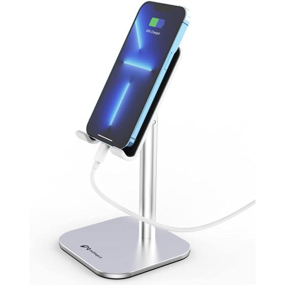 Inifispce Tablet Stand for Desk， Adjustable Aluminum iPad Stand， Tablet Stand Holder for 4.7''- 13'' Screen Microsoft Surface Pro Series， iPad Pro 11 / 12.9， iPad， iPad Mini， iPad Air (Silver)
