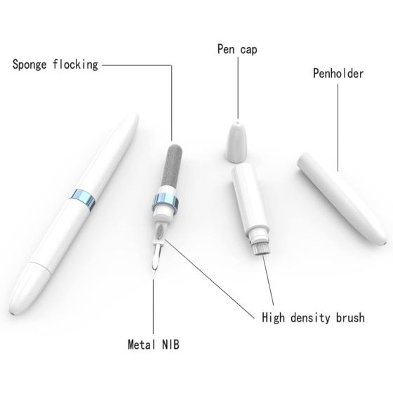 Earbuds Cleaning Pen 4 in 1 Multi-Function Airpod Cleaner Kit Soft Brush for Earphones Charging Box Accessories， Computer， Camera and Mobile Phone