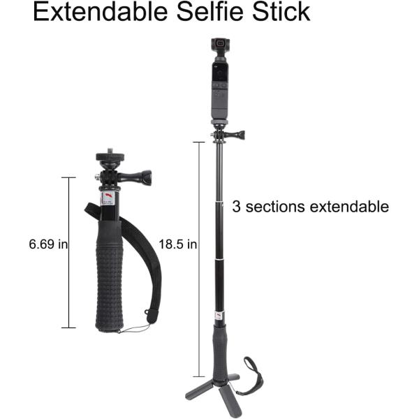 Pellking Accessories Kit for OSMO Pocket/Pocket 2,Including Handheld Mount Adapter Tripod Case,Hard Shell case,Selfie Stick,Chest Mount,Mobile Phone Holder,Strap Clip and More