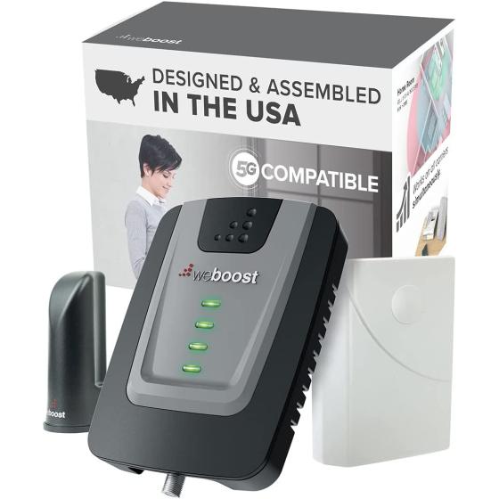 weBoost Home Room - Cell Phone Signal Booster | Boosts 4G LTE &amp; 5G for all U.S. Networks &amp; Carriers - Verizon， AT&amp;T， T-Mobile &amp; more | Made in the U.S. | FCC Approved (model 472120)
