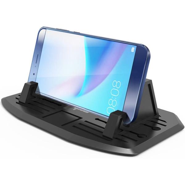IPOW Anti-Slip Silicone Car Phone Dashboard Pad Mat,Hands-Free Cell Phone Holder for Car/Home/Office Compatible with iPhone 7 7P 6s 6 X XS 8 8P 5S,Galaxy S8 S7 S6 S5, Google Nexus