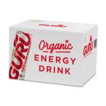 GURU Lite Low Sugar Energy Drink, 24 Pack, Pre Workout Clean Energy Drinks with Green Tea, 100 mg Natural Caffeine, Low Calorie, Vegan, Organic, Plant Based, For Performance & Focus, Lemon 8.4 oz Cans