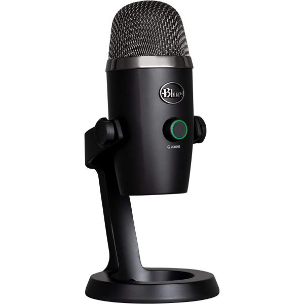 Blue Yeti Nano Premium USB Microphone for PC， Mac， Gaming， Recording， Streaming， Podcasting， Condenser Mic with Blue VO!CE Effects， Cardioid and Omni， No-Latency Monitoring - Blackout