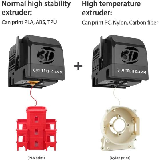 R QIDI TECHNOLOGY Large Size Intelligent Industrial Grade 3D Printer New Model:X-max，5 Inch Touchscreen，WiFi Function，High Precision Printing with ABS，PLA，TPU，Flexible Filament，300x250x300mm