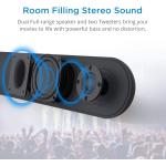 Soundbar， BESTISAN 80 Watts TV Sound Bar Home Theater Speaker with HDMI， Optical， RCA， AUX Port， Bluetooth 5.0， Movie/Music/Dialogue Audio Mode， Enhanced Bass Technology， Bass Adjustable， 2022 Version
