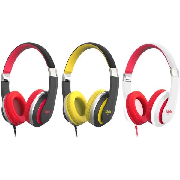 ELECDER i41 Kids Headphones， Headphones for Kids Children Girls Boys Teens Foldable Adjustable On Ear Headphones with 3.5mm Jack for Cellphones Computer MP3/4 Kindle School(Red/Black)
