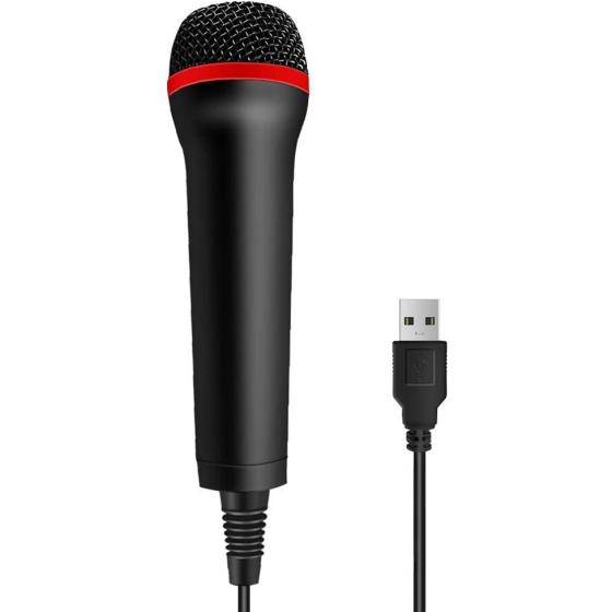 TPFOON 4M 13FT Wired USB Microphone for Rock Band， Guitar Hero， Let's Sing - Compatible with Sony PS2， PS3， PS4， PS5， Nintendo Switch， Wii， Wii U， Microsoft Xbox 360， Xbox One and PC