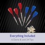 Fat Cat by GLD Products 727 Electronic Dartboard Value Size Over 15 Games and 132 Options Auto-Scoring Compact Display with Missed-Dart Throw Catch Ring Soft Tip Darts and Extra Points Battery Operated， multicolored， one size