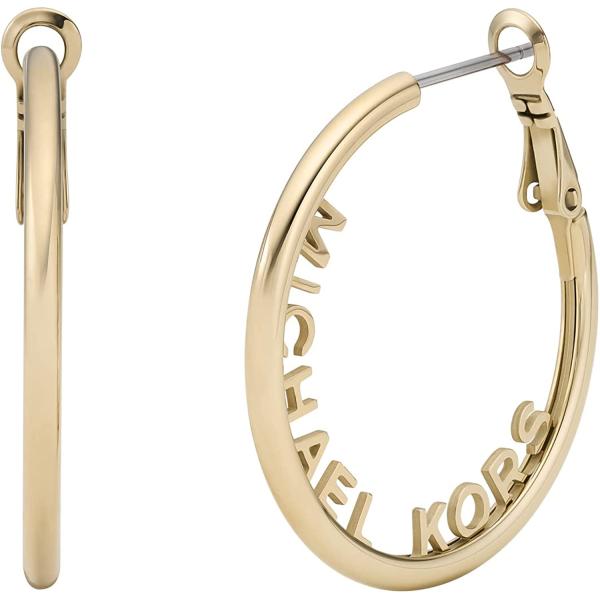 Michael Kors Women's Silver, Rose Gold & Gold Hoop Earrings