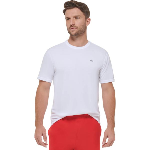 Calvin Klein Men's Light Weight Quick Dry Short Sleeve 40+ UPF Protection