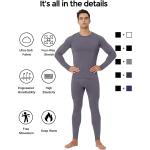 Thermal Underwear for Men, Ultra Soft Long Johns Fleece Lined Warm Base Layer Top and Bottom Set for Cold Weather