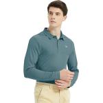 MoFiz Men's Golf Polo Shirts Long Sleeve UPF 50+ Sun Protection Quick Dry Moisture Wicking Sports Hiking Button Pullover