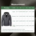 Pursky Men's Military Jacket Casual Washed Cotton Hooded Canvas Coat Fall Coat