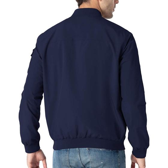 TBMPOY Men's Windproof Bomber Jackets Lightweight Track Jackets Windbreaker Outdoor Golf Fashion Coat