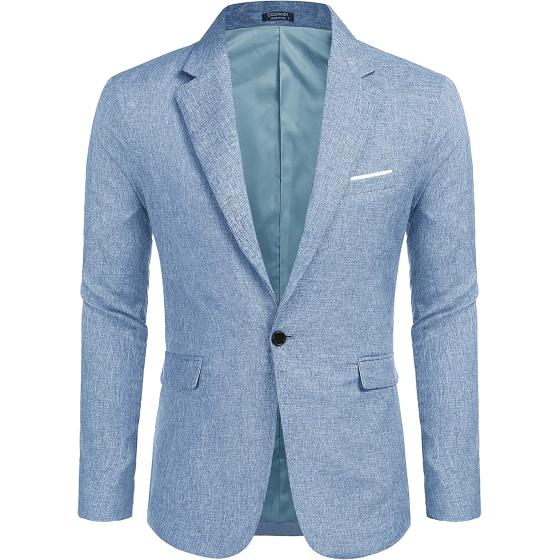 Coofandy Men's Casual Suit Blazer Jackets Lightweight Sports Coats One Button
