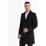 APTRO Men's Luxury Full Length Trench Coat Long Wool Overcoat Winter Windbreaker