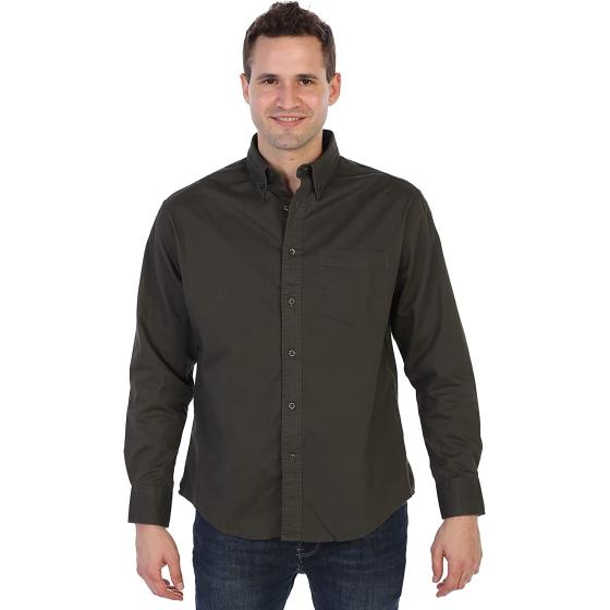 Gioberti Mens 100% Cotton Long Sleeve Casual Twill Oxford Shirt