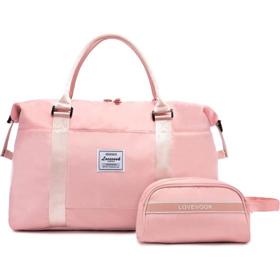LOVEVOOK Weekender Bag for Women Cute Travel Tote Bag Gym Duffel Bag with Toiletry Bag Carry On Bag Overnight Bag with Wet Pocket Hospital Bag for Labor and Delivery