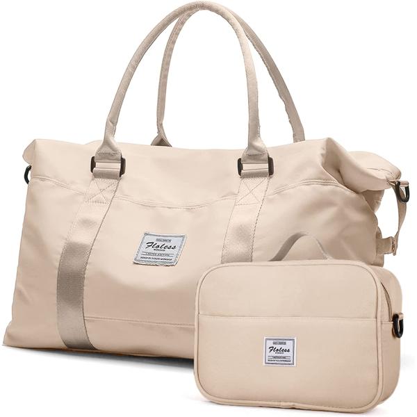 HYC00 Travel Duffel Bag, Sports Tote Gym Bag, Shoulder Weekender Overnight Bag for Women