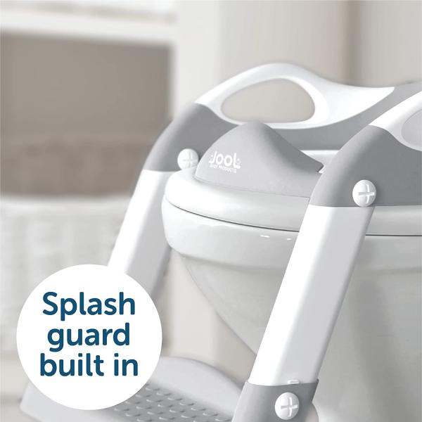 Potty Training Ladder - Soft Cushioned Seat, Adjustable Height, Collapsible, Non-Slip with Splash Guard - Ready Step Go! - Jool Baby