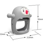Smily Mia Penguin Baby Teething Toys for 3-6Months, Infant Handheld Pacifiers 0-6Months, 3Months Old Baby Must Haves, 4months Old Toys for Babies, Light Grey…