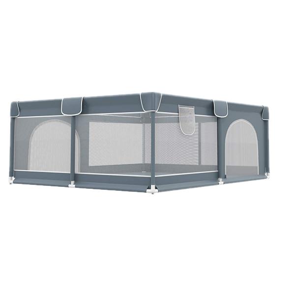 Ophobay Baby Playpen, Playpens for Babies, Extra Large Playyard for Toddler, Portable Kids Activity Center，Sturdy Safety Large Playard with Anti-Slip Suckers and Super Soft Breathable Mesh Dark Grey