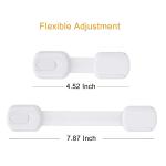 12 Pack Baby Proofing Cabinet Strap Locks - Vkania Kids Proof Kit - Child Safety Drawer Cupboard Oven Refrigerator Adhesive Locks - Adjustable Toilets Seat Fridge Latches - No Drilling