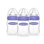 Lansinoh Baby Bottles for Breastfeeding Babies, 8 Ounces, 3 Count, Includes 3 Medium Flow Nipples (Size 3M)