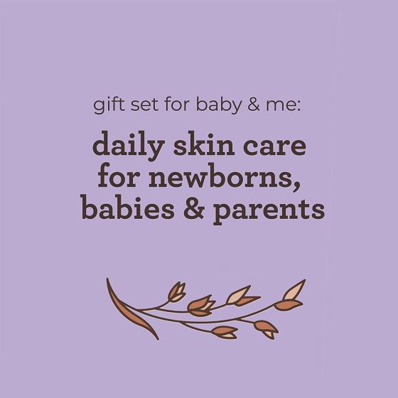 Aveeno Baby Mommy &amp; Me Daily Bathtime Gift Set including Baby Wash &amp; Shampoo， Calming Baby Bath &amp; Wash， Baby Moisturizing Lotion &amp; Stress Relief Body Wash for Mom， Soap-Free， 4 items
