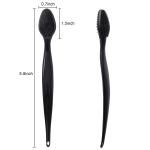 16 Pcs Black Silicone Lip Exfoliating Brushes, Raploy Double-Sided Soft Silicone Lip Scrub Brush Exfoliator Tool for Skincare, Smoother Lip