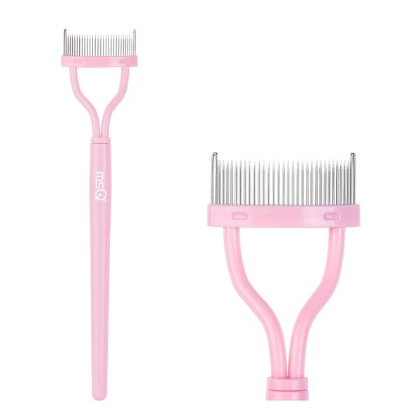 Eyelash Comb Eyebrow Brush MSQ Eyelash Separator Mascara Applicator Eyelash Definer With Comb Cover Arc Designed Cosmetic Brushes Tool Black (1PCS)