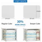 Aeitc 42 Inch Portable Wardrobe Closets Bedroom Armoire， Clothes Storage Organizer with Doors， 12 Cubes， White