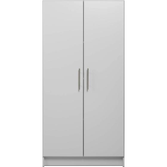 Prepac Elite 2 Door Standing Storage Cabinet, 16" D x 32" W x 65" H, Light Gray