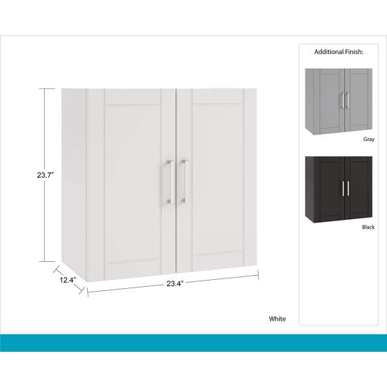 SystemBuild Callahan Wall Cabinet 24" Black