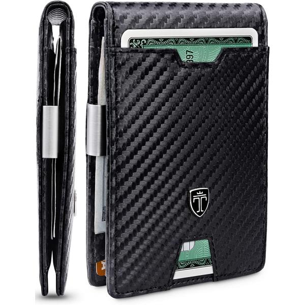 TRAVANDO Mens Slim Wallet with Money Clip AUSTIN RFID Blocking Bifold Credit Card Holder for Men with Gift Box