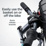Schwinn Bike Wire Basket, Easy Quick Release Handlebar Mount, Weatherproof, Fits Most Adult Bikes, Bicycle Accessories, Medium, Black