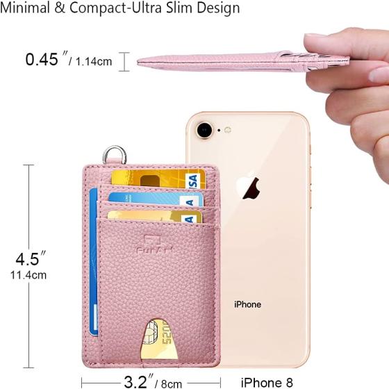 FurArt Slim Minimalist Wallet, Front Pocket Wallets, RFID Blocking, Credit Card Holder for Men&Women