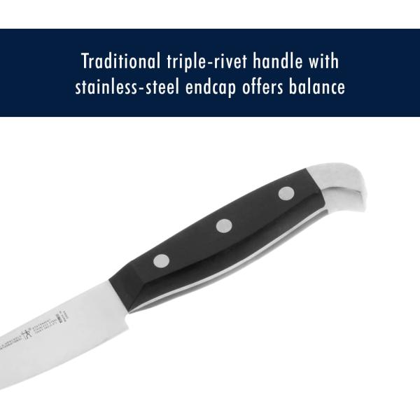 HENCKELS Premium Quality 15-Piece Knife Set with Block, Razor-Sharp, German Engineered Knife Informed by over 100 Years of Masterful Knife Making, Lightweight and Strong, Dishwasher Safe